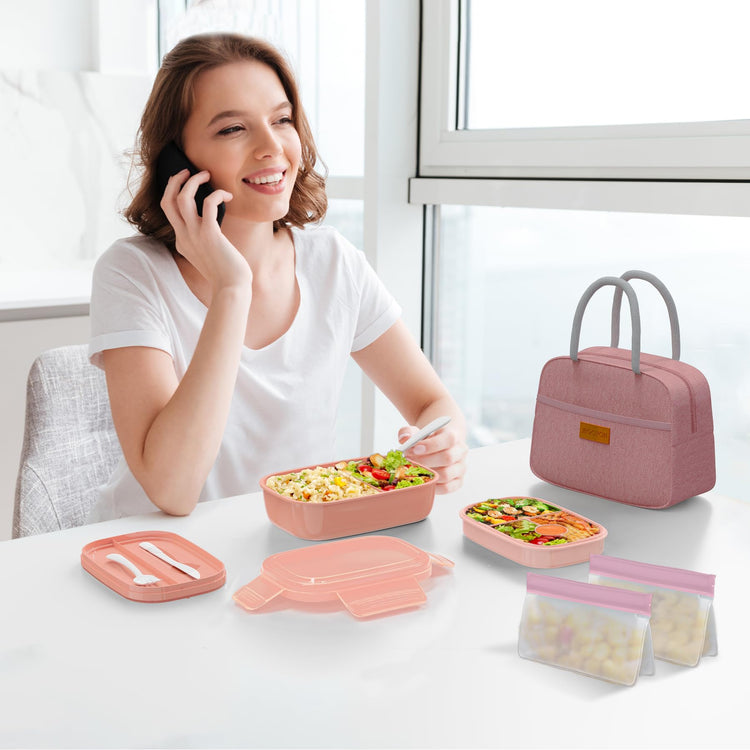 Leakproof Bento Box & Insulated Lunch Bag Set for School and Work