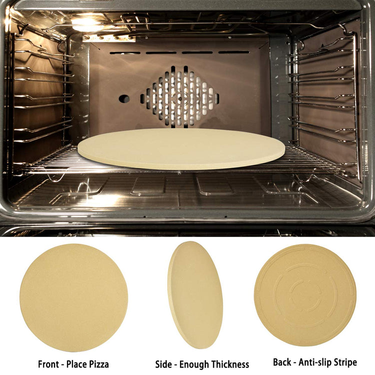 15" Round Pizza Stone for BBQ Oven Grill