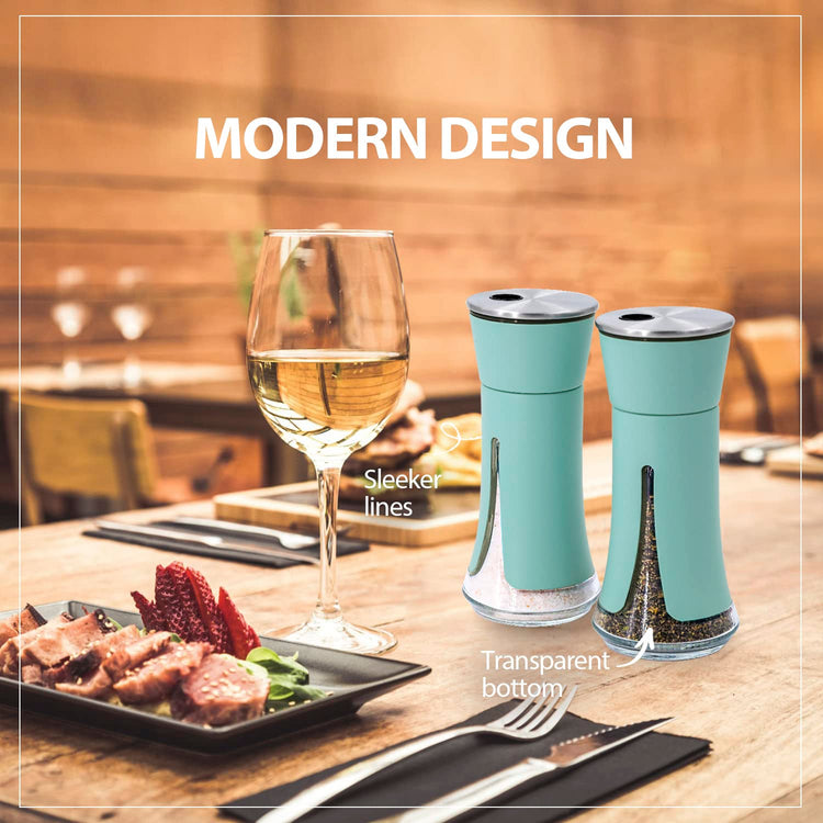 Teal Salt and Pepper Shakers by Aelga