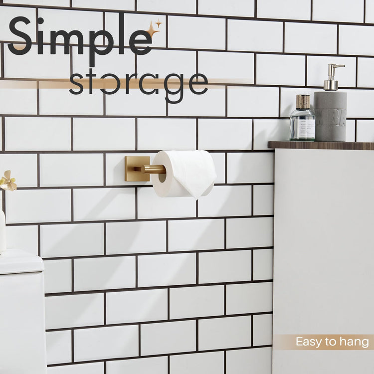 Toilet Paper Holder Toilet Roll Holders Hold Mega Rolls Kitchen Bathroom Tissue Paper Dispenser Champagne Bronze Stainless Steel