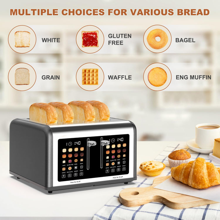 4 Slice Toaster Touch Screen (4 Count)