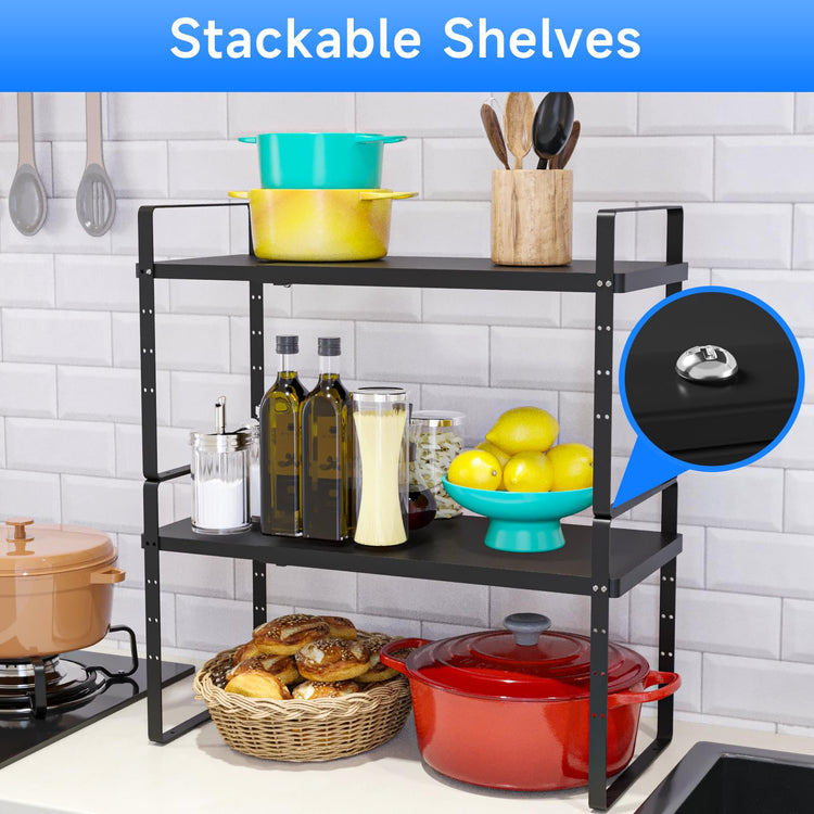 Expandable Cabinet Shelf Organizer (2 Count)