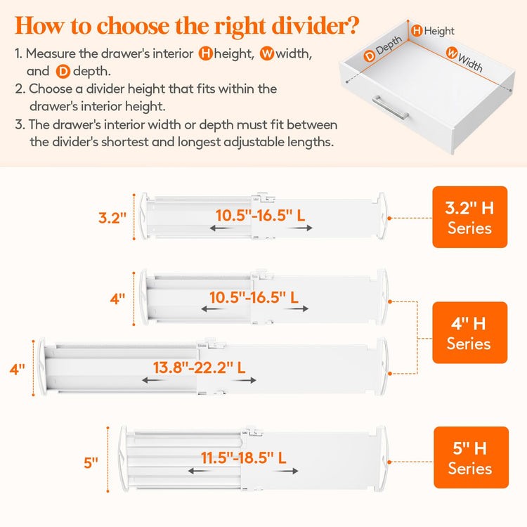 12 Pack 4" High Drawer Dividers (12 Count)