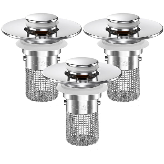 Bathroom Sink Drain Strainer (3 Count)