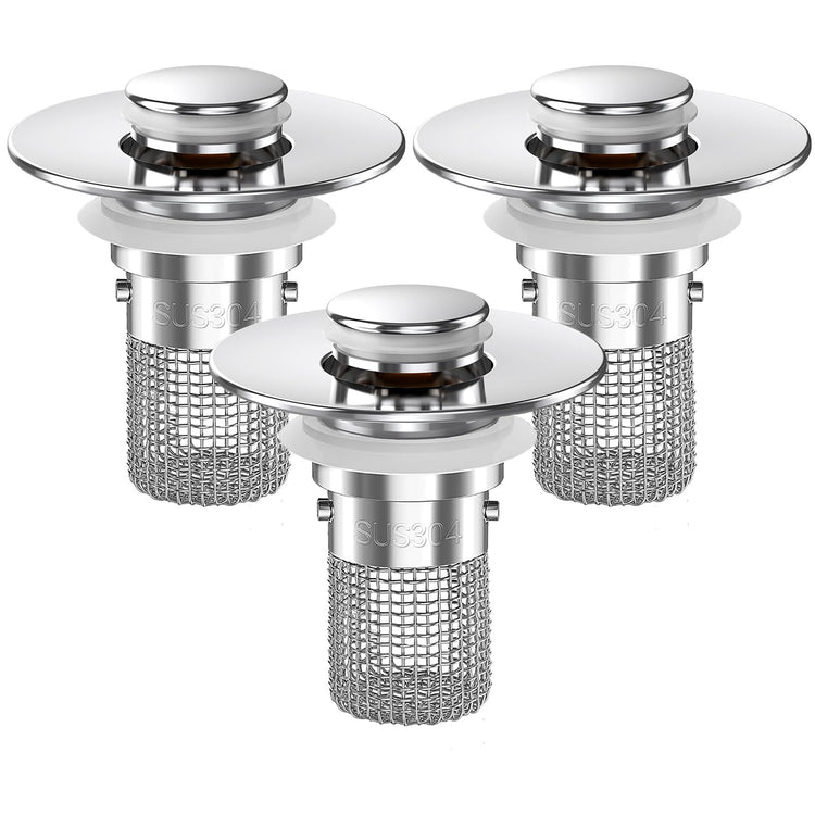 Bathroom Sink Drain Strainer (3 Count)