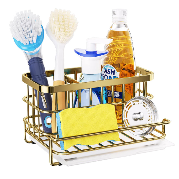 Multifunctional Kitchen Sink Organizer with Removable Drain Tray