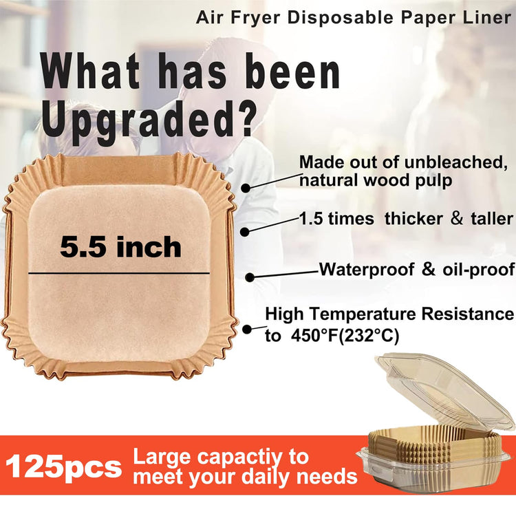 Small Air Fryer Liners (125 Count)