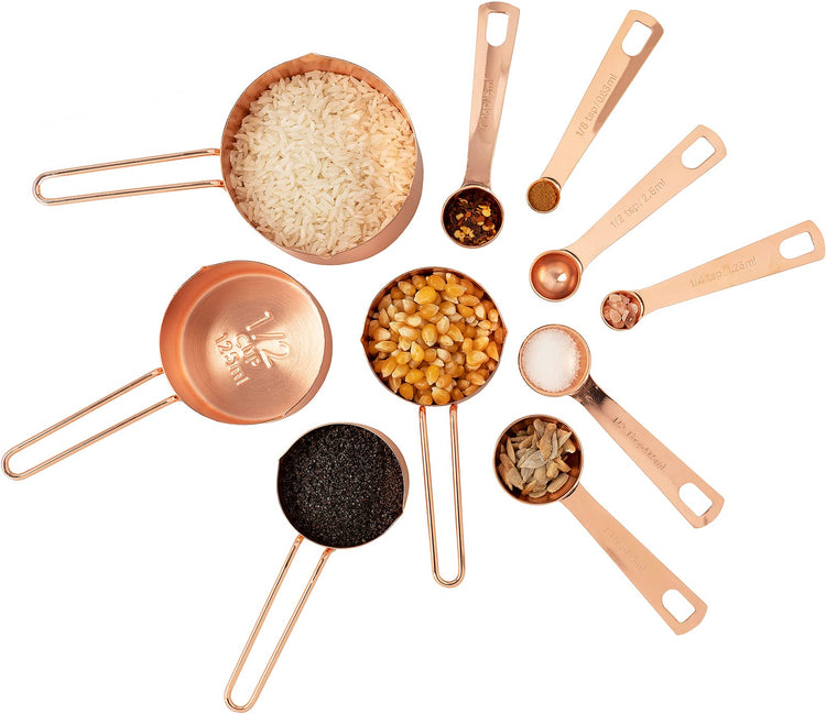 Rose Gold Measuring Cups & Measuring Spoons 10