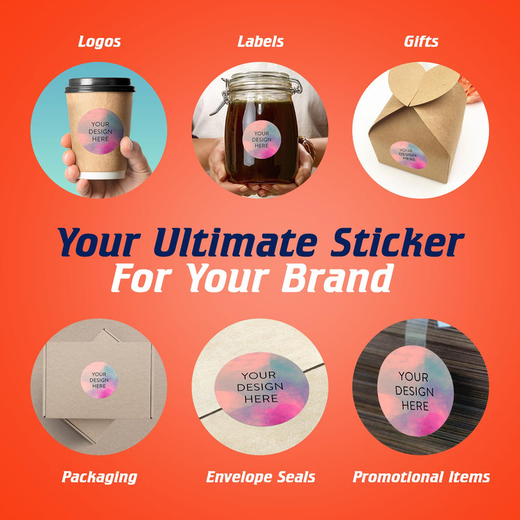 Custom Vinyl Stickers Your Image (100 Count)