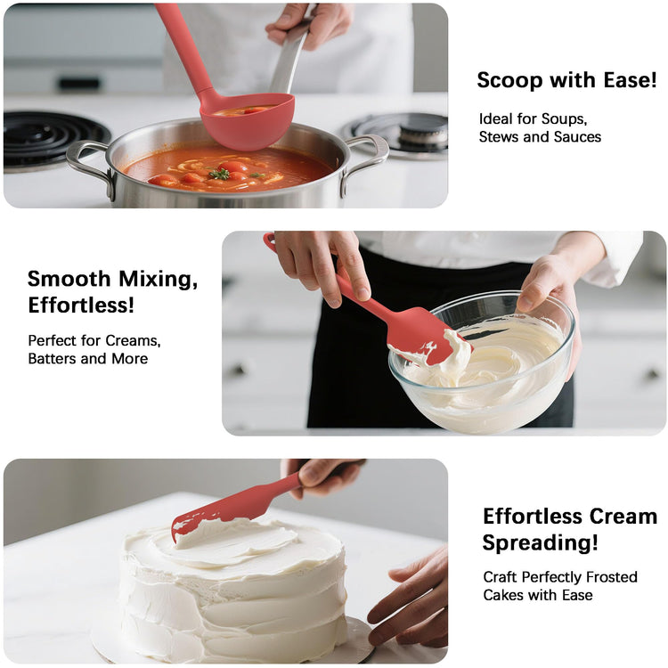 Silicone Kitchen Cooking Utensils Set