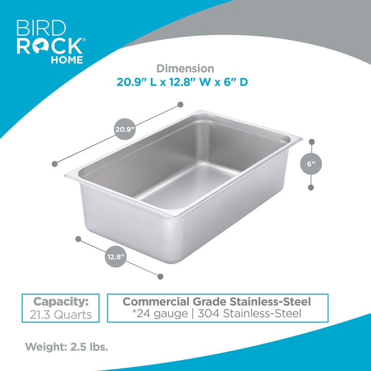Stainless Steel Steam Table Pan (6 Count)