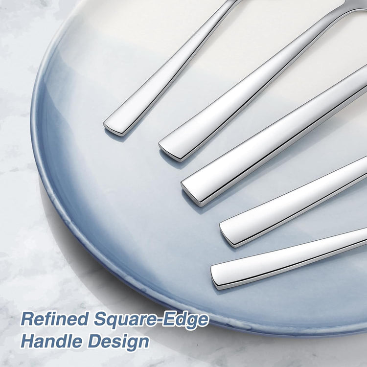 40 Piece Silverware Set For 8,Stainless Steel Flatware,Tableware Set Include Spoons/Forks/Knives,Yoehka Mirror Polished Cutlery/Utensil Set For Home Kitchen Restaurant Hotel,Dishwasher Safe