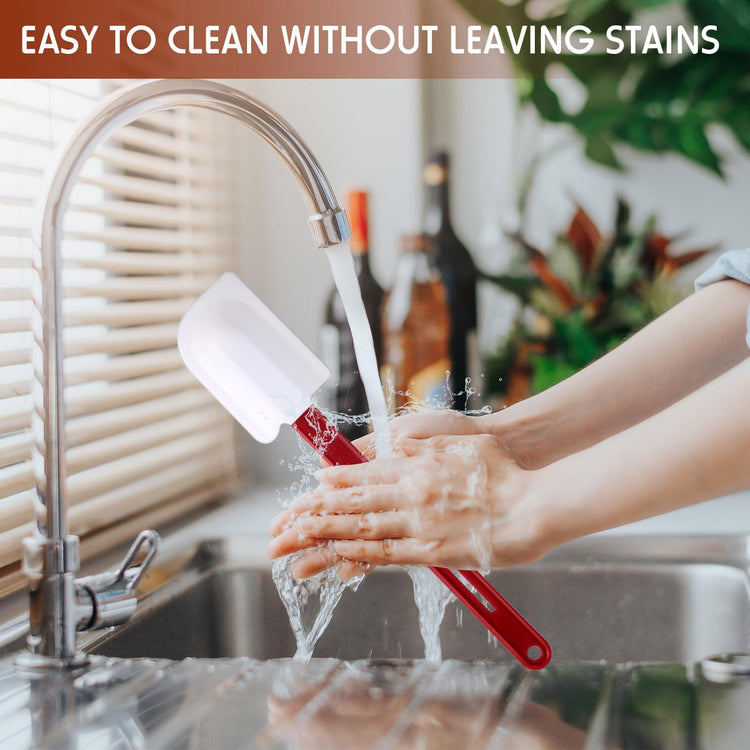 4 Pcs Rubber Spatulas Silicone Heat Resistant (4 Count)