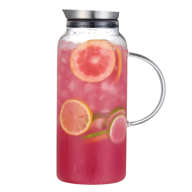 40 ounces “Pineapple Series” Glass Pitcher with Stainless Steel Lid