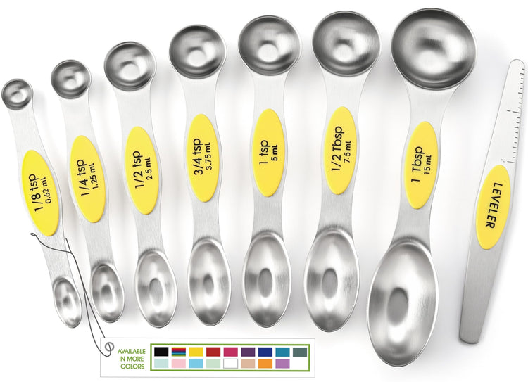 Stainless Steel Magnetic Measuring Spoons Set of 8