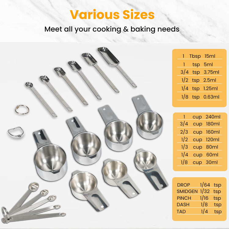 18PCS Measuring Cups and Spoons Set