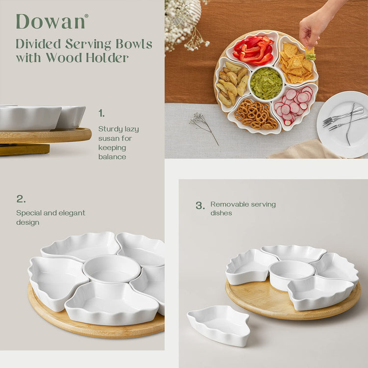 360° Rotatable Serving Tray and Platters