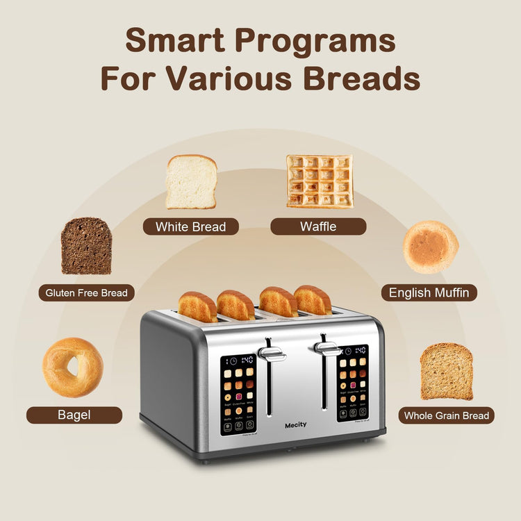 4 Slice Toaster with Touch Screen Control