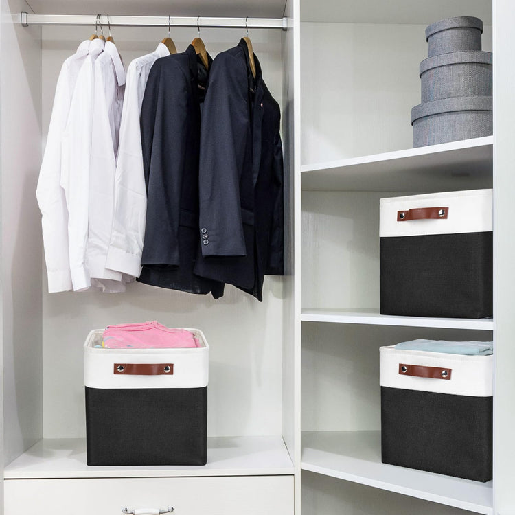 Collapsible Fabric Storage Cubes 11x11 Cube Storage Bins (4 Count)