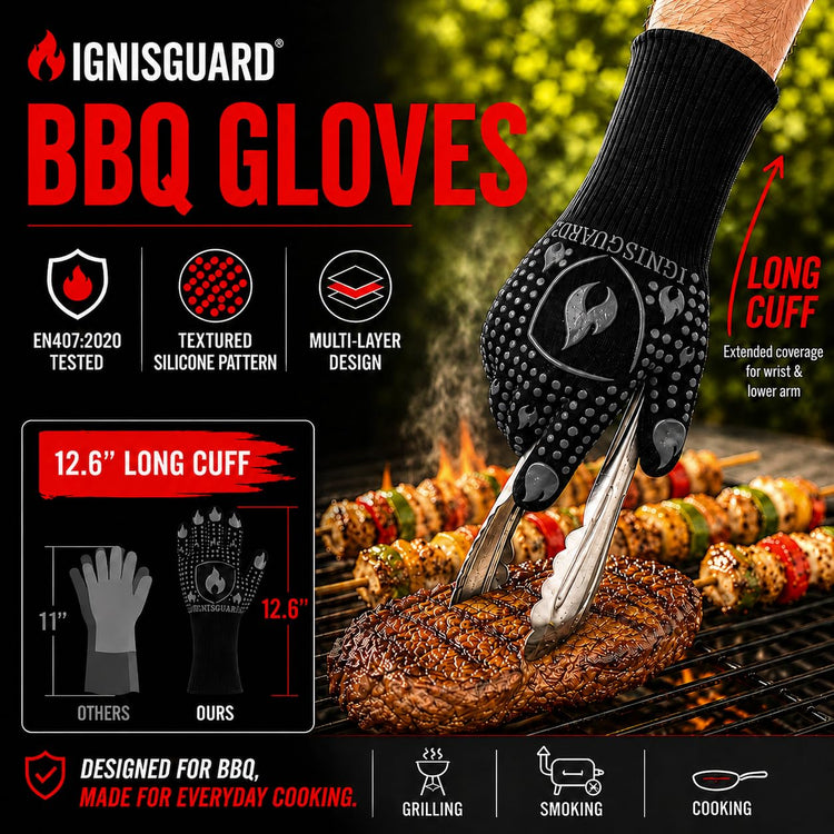 BBQ Gloves Heat Resistant Grill Gloves (2 Count)
