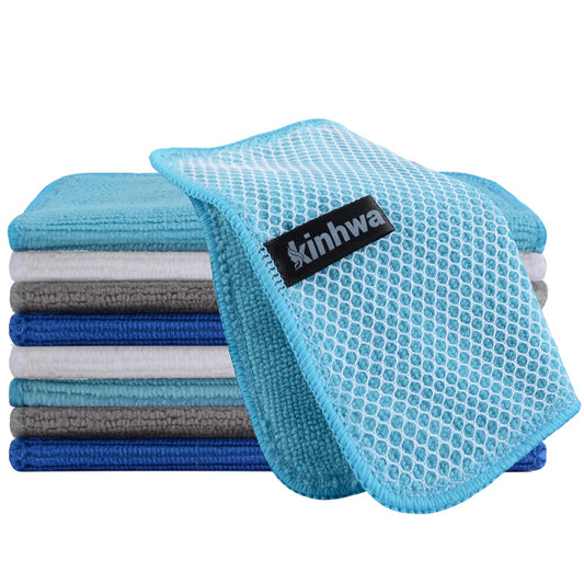 Dish Cloths for Washing Dishes with Scrub Side (9 Count)