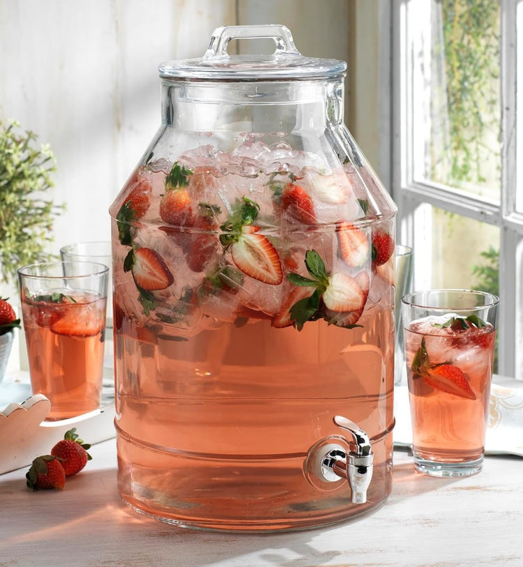 3 Gallon Glass Drink Dispensers For Parties