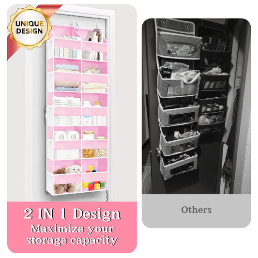 Pink Over The Door Organizer 5 Tiers