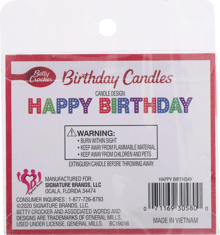 Happy Birthday Rainbow Candles