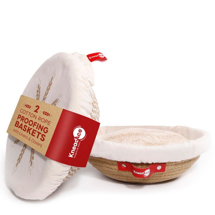 Cotton Rope Banneton Bread Proofing Basket Set (2 Count)