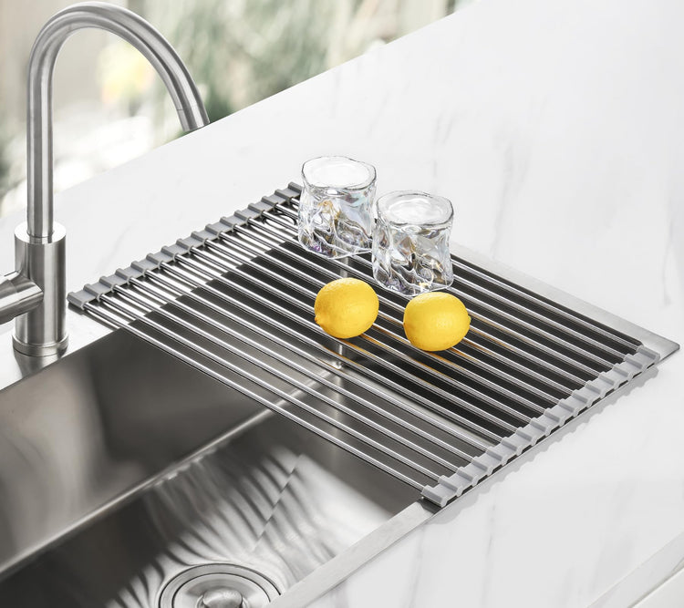 Roll Up Dish Drying Rack Over Sink