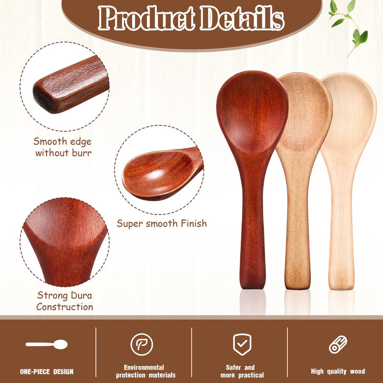 50 Pcs Small Wooden Spoons (50 Count)