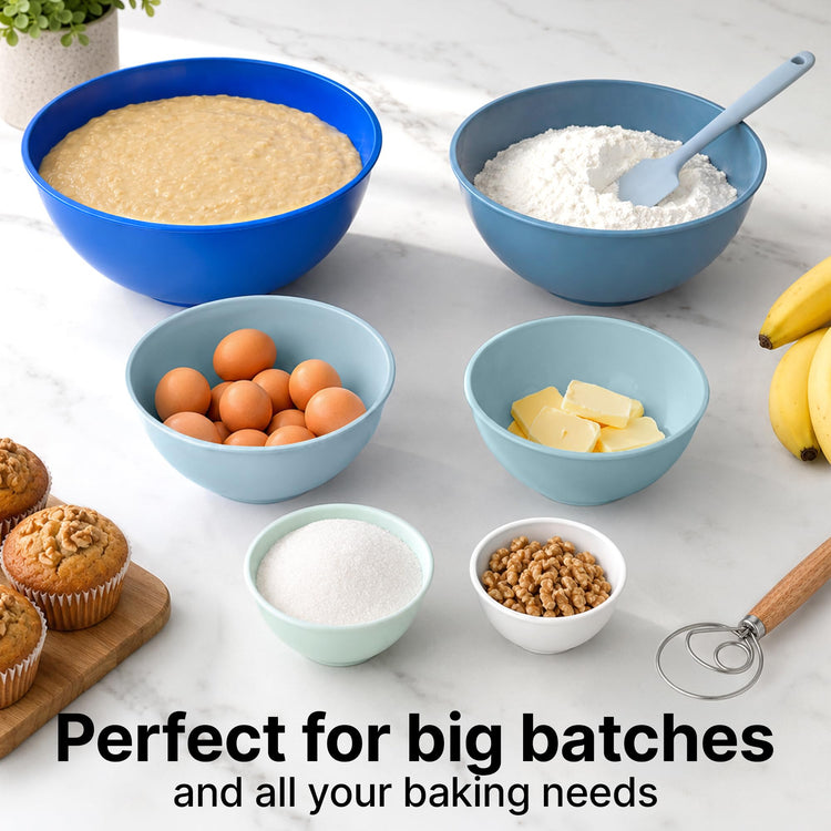 12 Piece Plastic Mixing Bowls with Lids Set (452.48 Count)