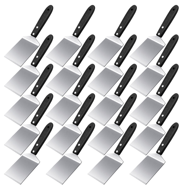 20 Pcs Pizza Spatula Stainless Steel Server Wood Handle Bulk (20 Count)