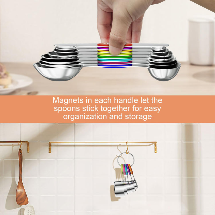 13 Piece Measuring Cups and Magnetic Spoons Set