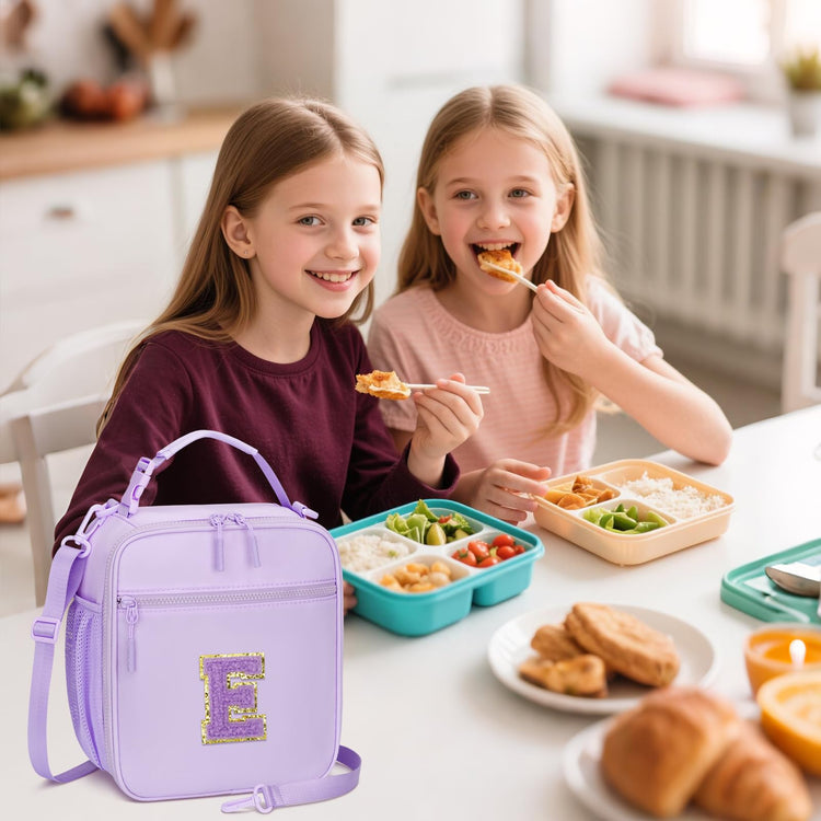 Initial Insulated Lunch Bag for Girls Kids