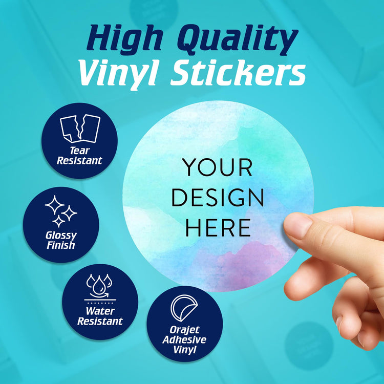 100 Custom Vinyl Stickers (100 Count)