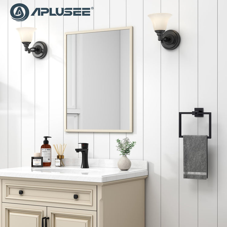Matte Black Square Towel Holder for Bathroom