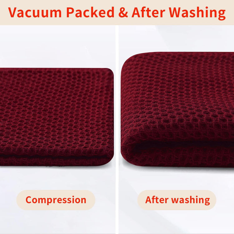 100% Cotton Waffle Weave Kitchen Dish Towels 6 (6 Count)
