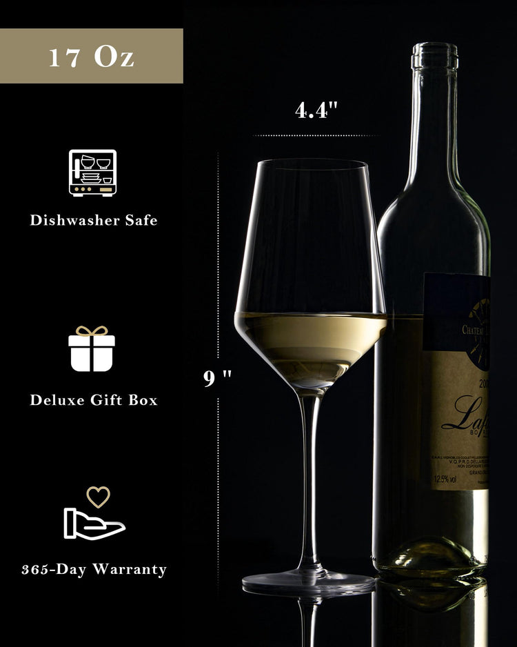 17 oz Lead Free Wine Glasses Set of 6 (6 Count)