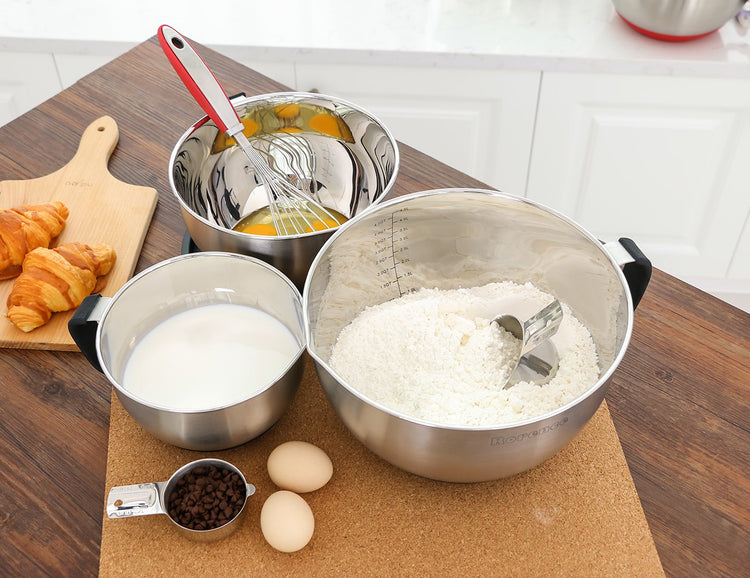 Stainless Steel Mixing Bowls Set with Lids