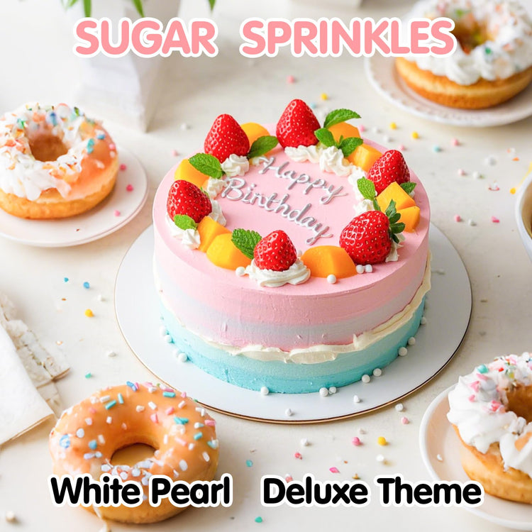Edible White Pearl Sprinkles for Cake Decorating (4.6 Ounce)