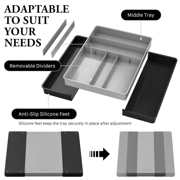 Expandable Kitchen Drawer Flatware Organizer