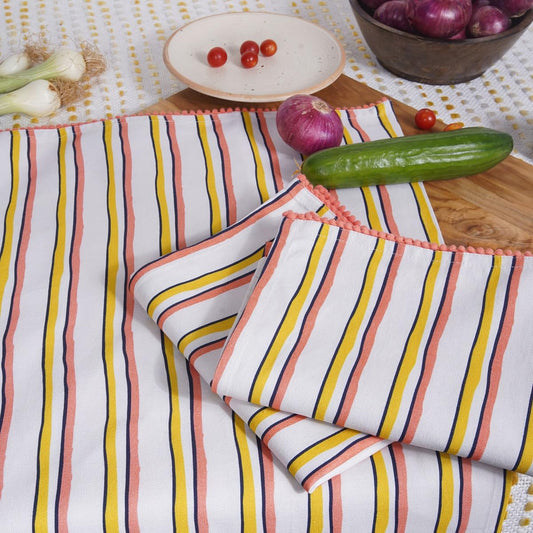 Printed Kitchen Dish Bar and Tea Towels Cotton (6 Count)