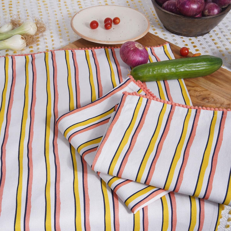 Printed Kitchen Dish Bar and Tea Towels Cotton (6 Count)
