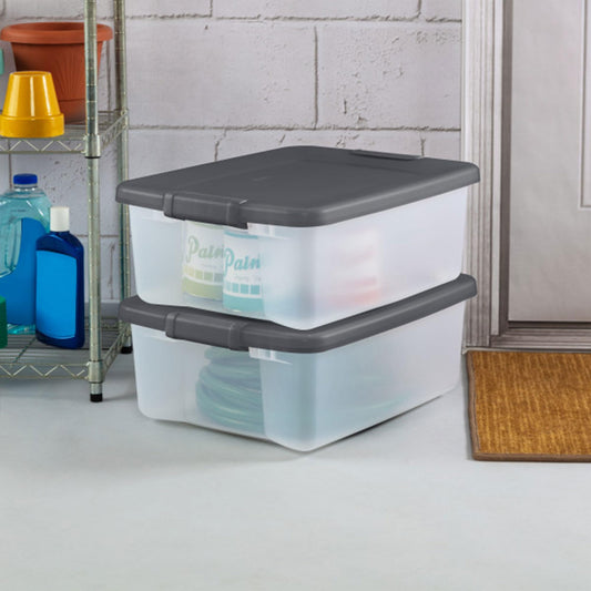 ShelfTote Clear Plastic Storage Bins (12 Count)