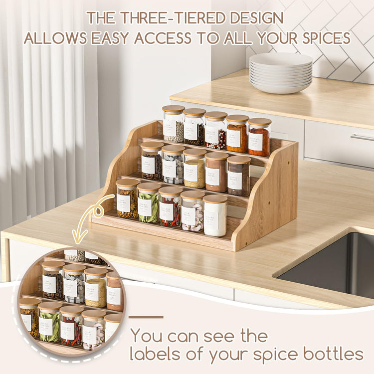 Tiered Spice Rack Organizer for Cabinet