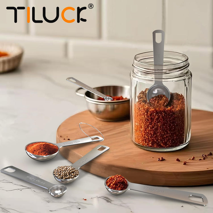Stainless Steel Measuring Cups & Spoons Set (6 Count)