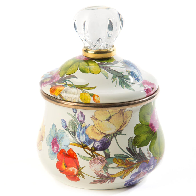 Enamel Lidded Sugar Bowl