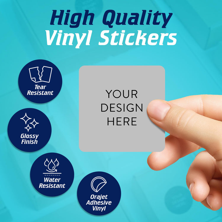Custom Vinyl Stickers Your Image (100 Count)