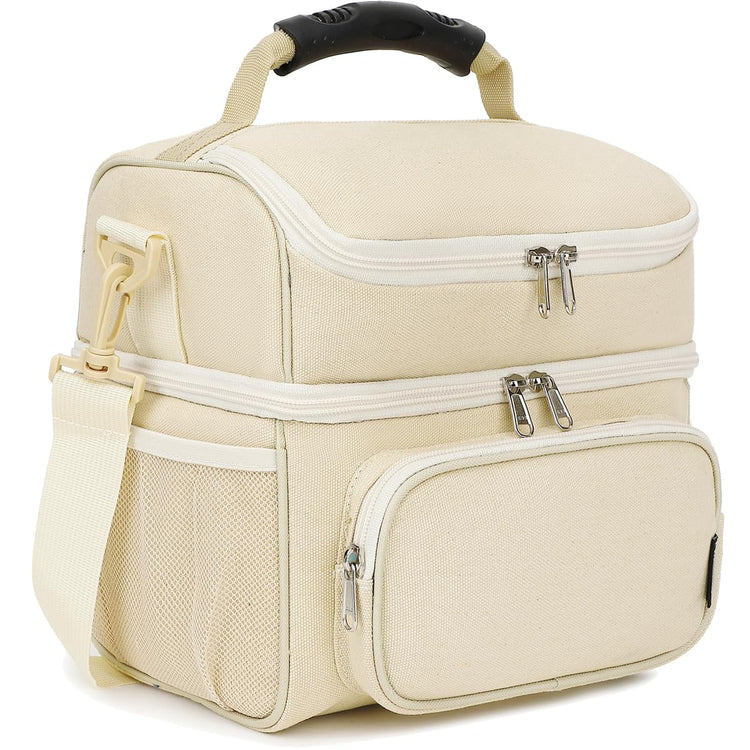 Double Layer Cooler Insulated Lunch Bag Adult Lunch Box Large Tote Bag for Men